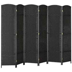HOMCOM Biombo de 6 Paneles 240x170 cm Separador de Ambiente…
