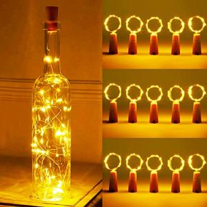 Frasheng 15 Piezas Luces de Botella,luz Corcho,luces led pa…