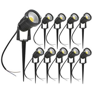 aulyun Pack de 10 Foco LEDs con Pincho para Jardín Blanco f…
