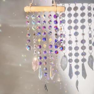 Shyllin Atrapasoles de Cristal con Campana de Viento, Decor…