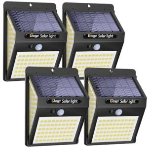 litogo 4 Paquete Luz Solar Exterior, 140 LED Foco Solar Ext…