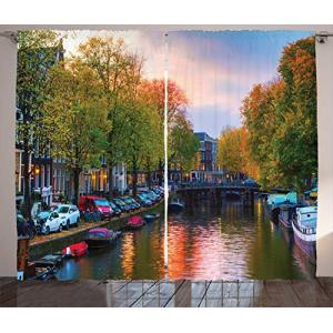 ABAKUHAUS holandés Cortinas, Río Amstel con Puentes, Sala d…