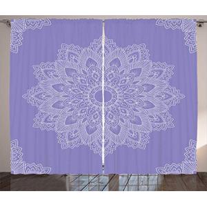 ABAKUHAUS Oriental Cortinas, Mandala Floral, Sala de Estar…