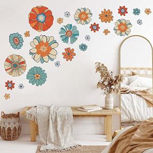 Tanlaby Flor Vintage Pegatinas de Pared Grande Flores de Co…