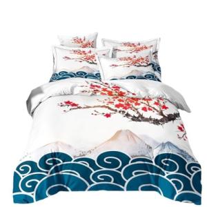 Juego de Cama Estilo Chino Tinta Pintura Paisaje Vintage Ma…
