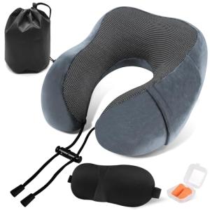 ARTREE Almohada de Viaje Cuello, Comfy Almohada Avion Visco…