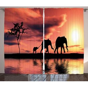 ABAKUHAUS África Cortinas, Safari Animales Silvestres, Sala…