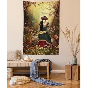 ABAKUHAUS Medieval Tapiz de Pared y Cubrecama Suave, Dama c…