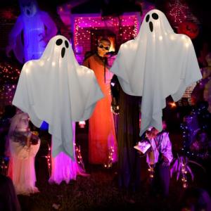 2 Piezas Decoracion de Halloween,Adornos de Fantasmas de Ha…