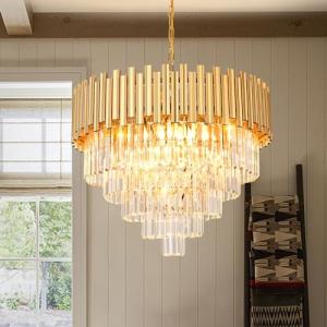 KUNYEEE Modern Crystal Chandelier Pendant Light Luxury Gold…