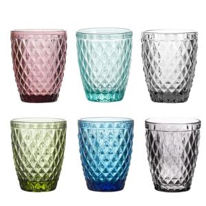 TRESV Set de 6 Vasos Colores o Transparente, Vaso de Crista…