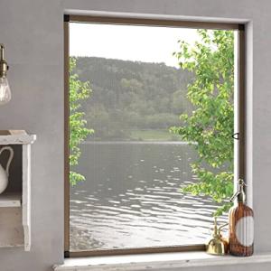 LLEZKBR Home & Garden item-Mosquitera para ventanas marrón…