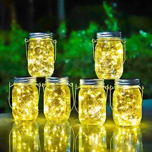 HOYIBO Farolillos Solares para Jardin - 6 Piezes 30 Led Ilu…