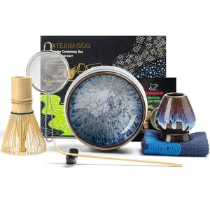 TEANAGOO Matcha Kit   2 Tazas con caja de almacenamiento, 1…