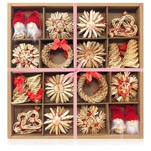 COM-FOUR® Juego de Estrellas de Paja de 56 Piezas - Estrell…