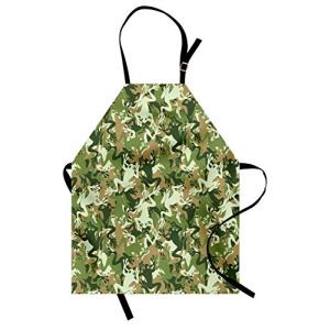 ABAKUHAUS Rana Delantal de Cocina, Diseño De Camuflaje De C…