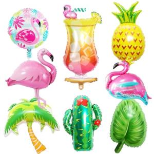 Globos Tropicales, 8 Piezas Globos de Aluminio Hawaianas, G…
