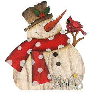 com-four® Expositor Decorativo para Navidad - Muñeco de Nie…