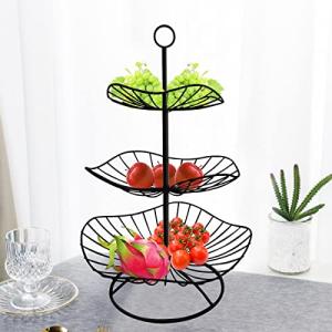 Cesta de fruta de metal de 3 niveles, frutero con soporte d…