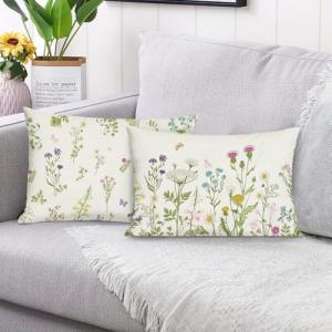 Bonhause Fundas Cojines Primavera Flores 30 x 50 cm Funda d…