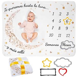 ODOXIA Manta Meses Bebé En Español | Manta Bebe Personaliza…