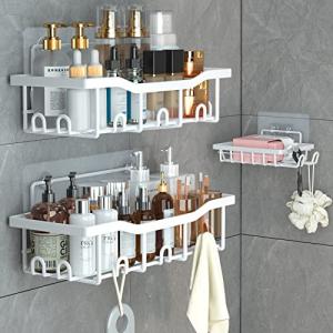 WHHVCTY Estanteria Ducha,3 Piezas Organizador Autoadhesivo,…