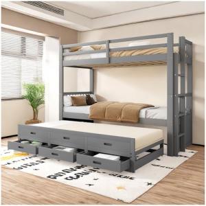 Racxily Litera con Cama extraíble y 3 cajones, Cama Infanti…