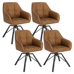 WOLTU 4X Sillas de Comedor Giratorias Sillas de Cocina Tapi…