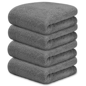 DECASATEXTIL Pack 4 Toallas Lavabo 50x100cm Algodón 450g/m²…