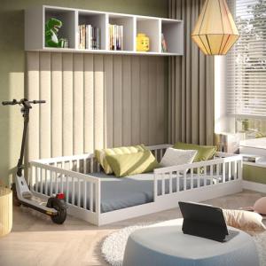 CADANI Timi 2en1 Cama Infantil al RAS del Suelo 120x200 cm…