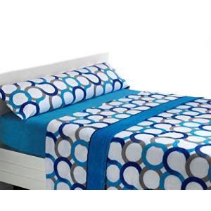 SABANALIA - Juego de sábanas de coralina Aros | 4 Piezas |…