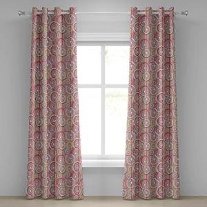ABAKUHAUS Floral Cortina de Ojales, Moderno Retro Mix Bocet…