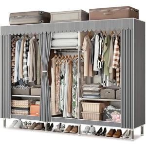 Dictstarst Armario, Perchero, Armario De Tela Plegable 207…