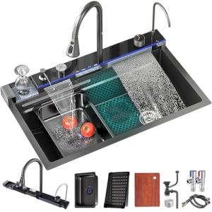 Fregdero Cocina un Seno con Cascada. Fregadero Multifuncion…