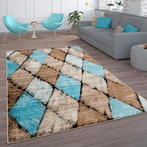 Paco Home Alfombra Salón Vintage Pelo Corto Estampado Marro…