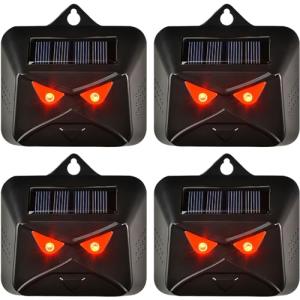 ALLOMN Repelente solar de animales para exteriores, paquete…