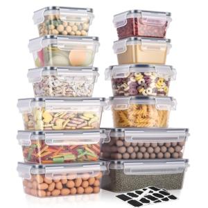 Hixava Hermeticos Contenedores Cocina con Tapa,Juego de 24…