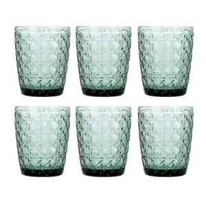 Bidasoa Agata Set 6 Vasos Bajos Vidrio 30cl Verde