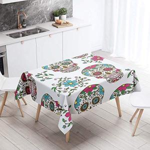 Chickwin Mantel para Mesa Impermeable Antimanchas, Calavera…