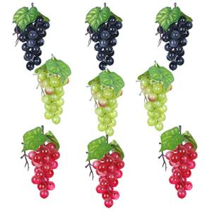 Xinlie 9 Piezas Uvas Artificiales Realistas Decoración Raci…