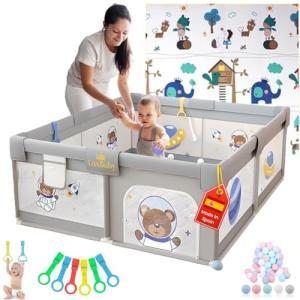 Luxbaby® Parque Infantil Bebe 120x120 Cm (Alfombra 1 Cm Gro…