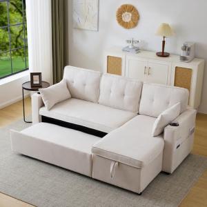 Lubvtti Sofá en forma de L de diseño moderno con función de…