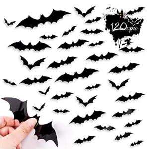 Bluelves 120 PCS Halloween 3D Murciélagos Pegatinas Decorac…