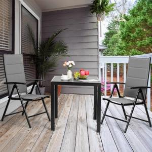 LIFERUN Silla de Jardín Plegable con Respaldo Alto,Juego de…