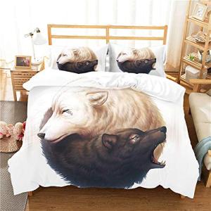 Chickwin Juego de Ropa de Cama 3D,Animal León Lobo Tigre Es…