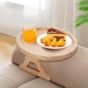 Heveer Bandeja de Sofá de Madera con Clip Mesa de Brazo de…