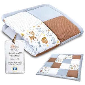 Alfombra bebe acolchada plegable 120x120 cm - Patchwork tap…
