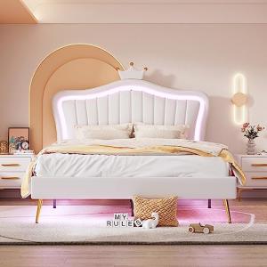 Moimhear Cama Infantil tapizada, Estructura de Cama Doble C…