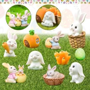 Shinybox Miniatura Figuras de Conejo de Pascua, 15 Piezas C…