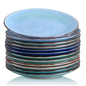 vancasso Juego de 6 platos llanos multicolor, pintados a ma…